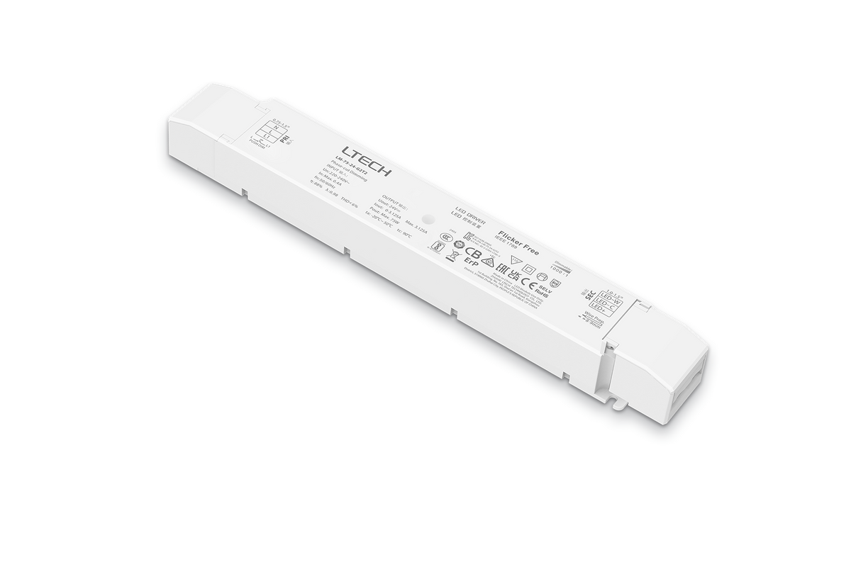 LTECH 75W 24V Constant Voltage LED Driver LM-75-24-G2T2 | Triac Dimmable