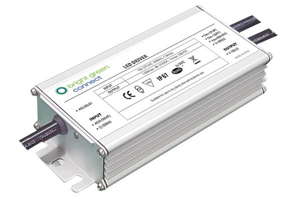 Bright Green Connect PXS-200-V012-D 200W 12V 0–10V Dimmable IP67 Constant Voltage LED Driver