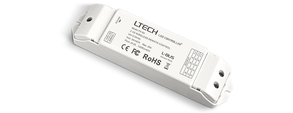 LTECH F4-5A Wireless Receiver RGB LED Controller