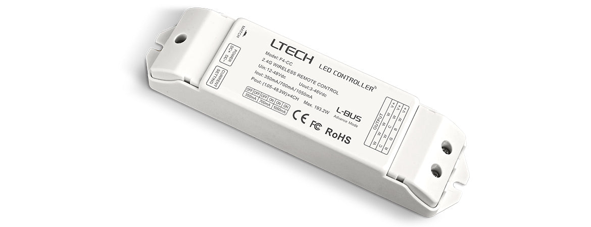 LTECH F4-CC Wireless Receiver RGB LED Controller