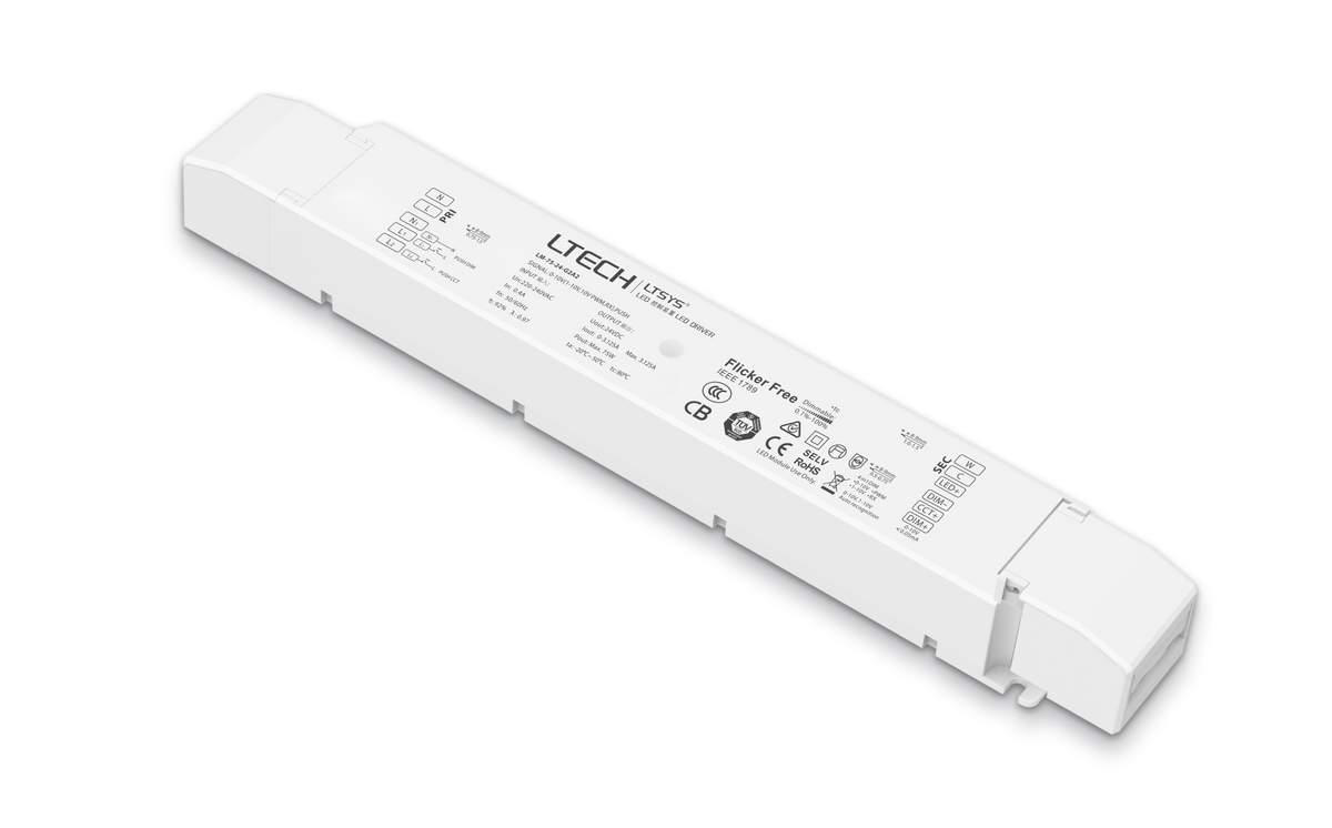 LTECH 75W 24V Constant Voltage LED Driver LM-75-24-G2A2 | DALI Dimmable
