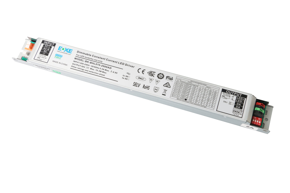 BOKE 70W Constant Current LED Driver BK-BHL070-1500BD | DALI-2 Dimmable