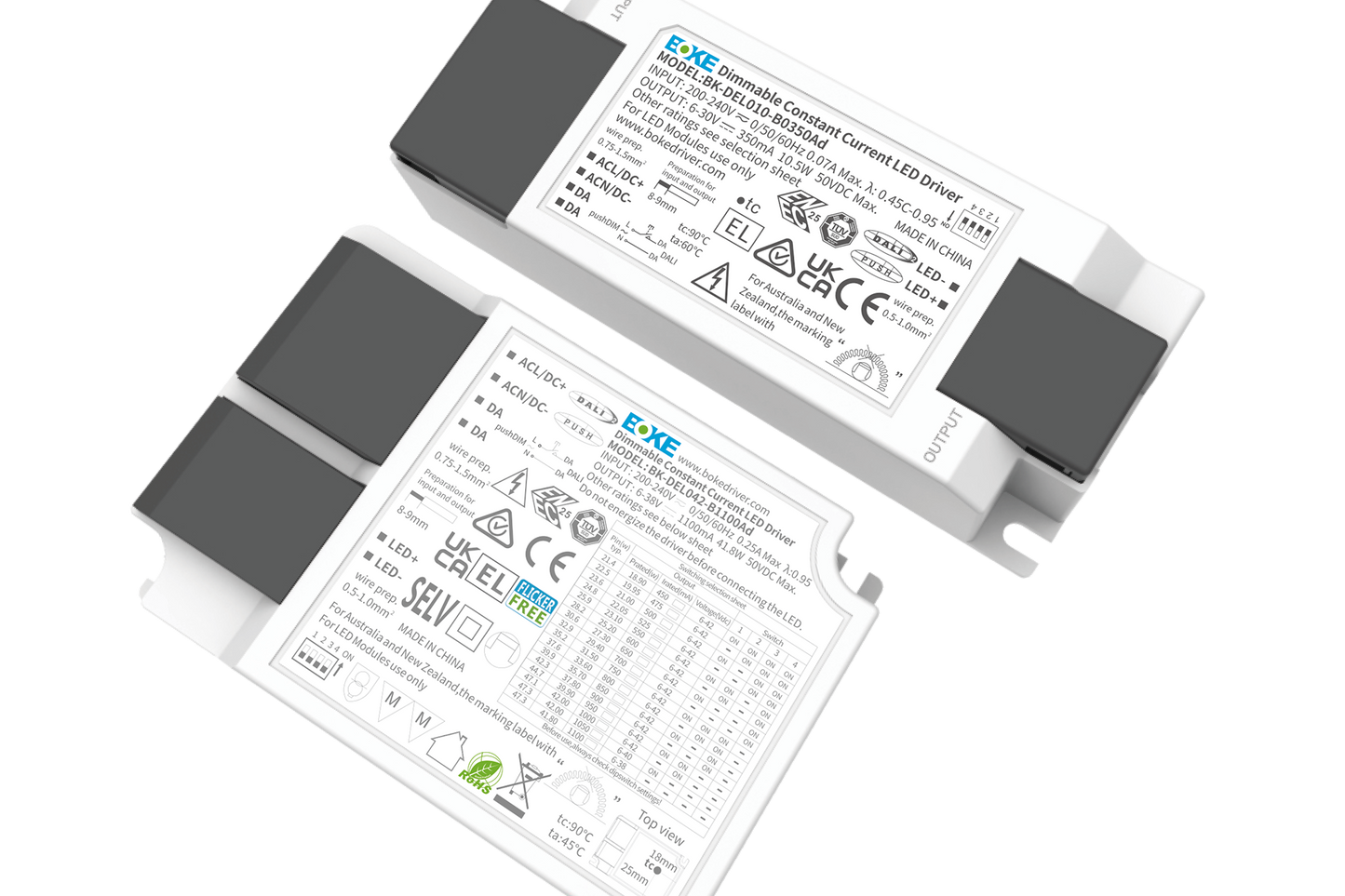 BOKE 10W 350mA Constant Current LED Driver BK-DEL010-0350Ad | DALI Dimmable