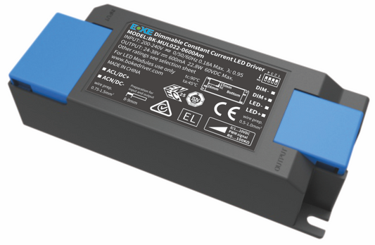 BOKE 10W 350mA Constant Current LED Driver BK-MUL010-0350AM | 1-10V Dimmable