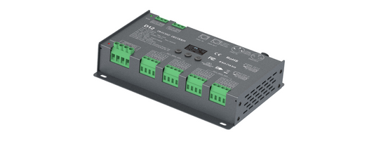 LTECH D12 12-Channel DMX512/RDM LED Decoder 12–24V