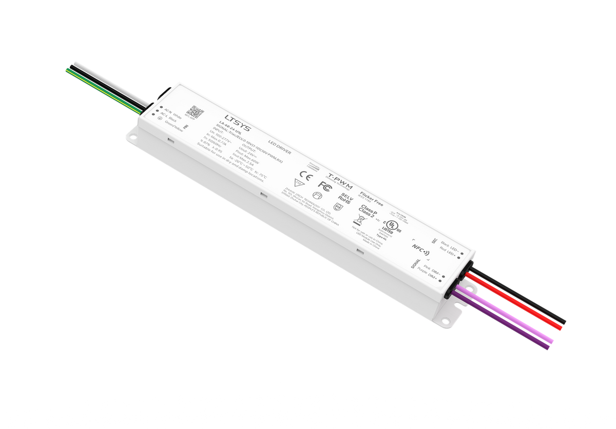 LTECH LA-60-24-U1L 60W 24V Triac/ELV & 0-10V 6-in-1 Dimmable LED Driver