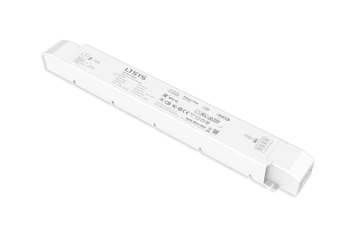 LTECH LM-150-24-G1D2F 150W 24V DALI-2 DT6 & Push DIM LED Driver