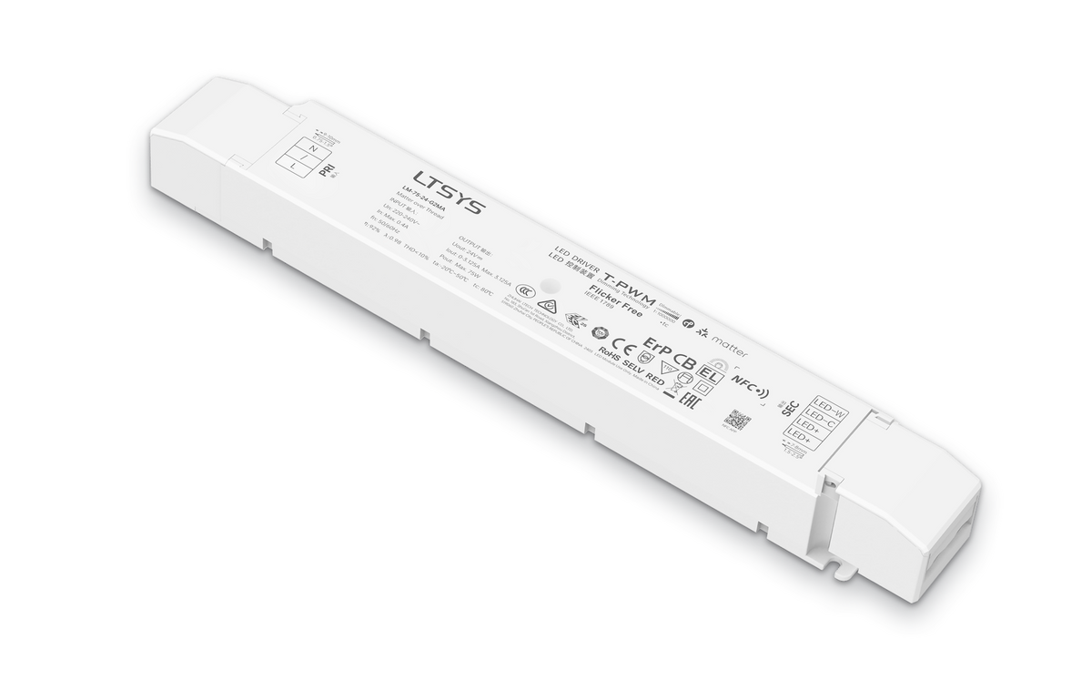 LTECH LM-75-24-G1MA 75W 24V 3.125A Matter over Thread Smart LED Driver