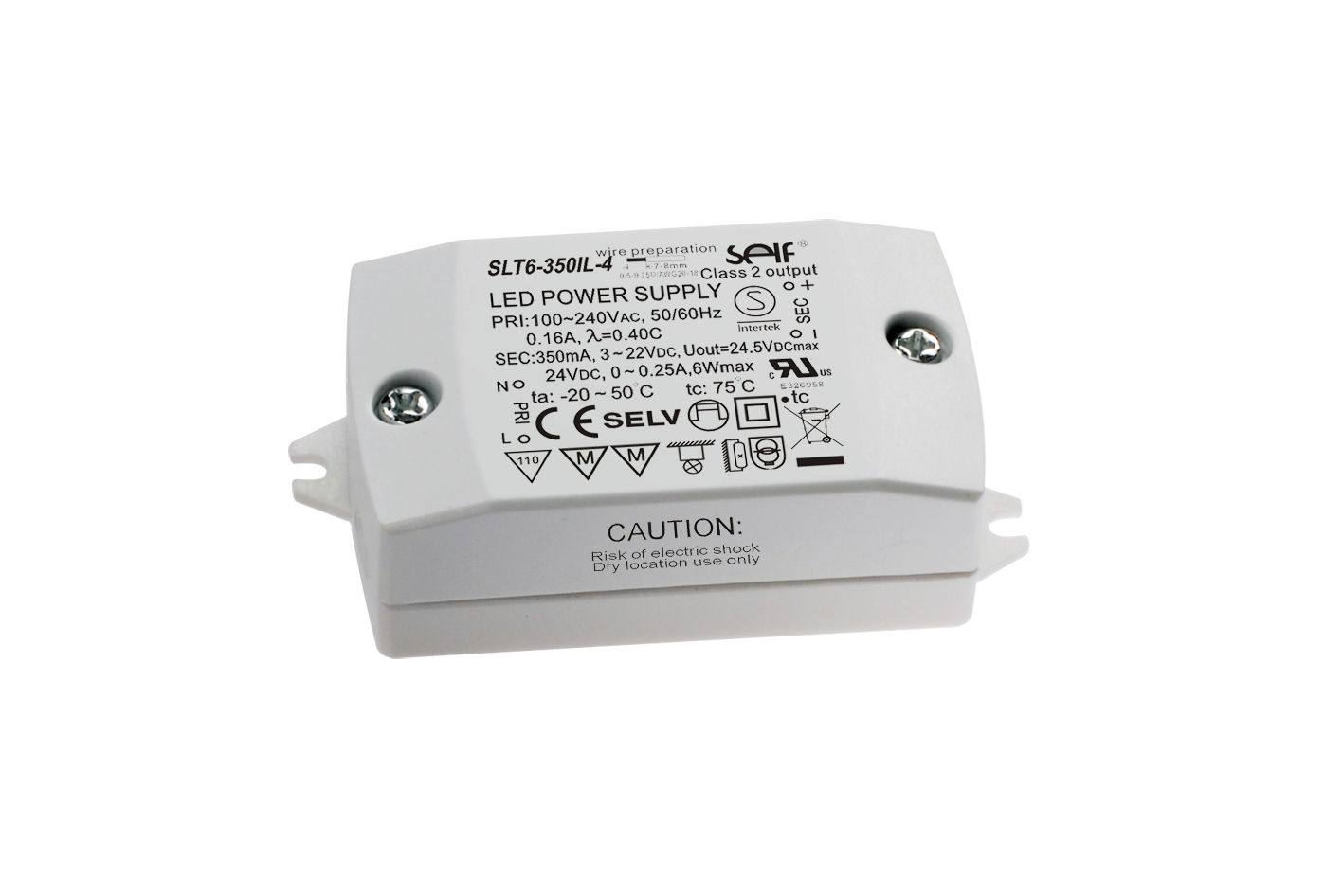 SELF 3W 350mA Constant Current LED Driver IP20 SLT6-700IL-4