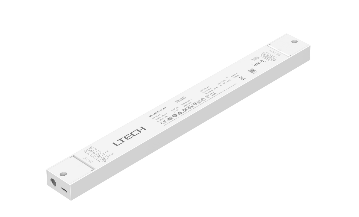 LTECH SN-240-24-G1NF 240W 24V NFC Programmable Constant Voltage LED Driver