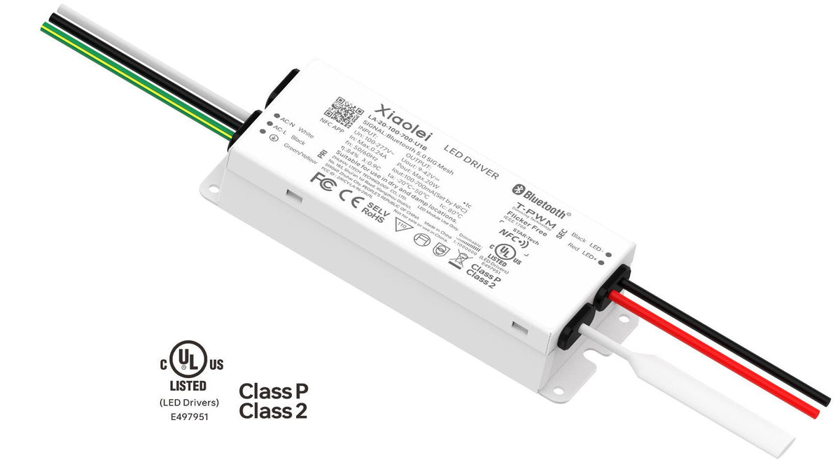 Xiaolei LA-20-100-700-U1B 20W 100–700mA NFC Bluetooth 5.0 SIG Mesh Dimmable LED Driver