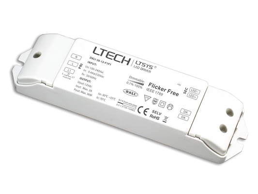 LTECH 5W 36V Constant Voltage LED Driver DALI-36-12-F1P1 | DALI-2 Dimmable