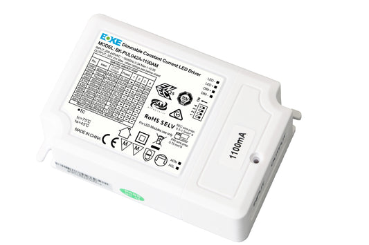 BOKE 42W 1100mA Constant Current LED Driver BK-PUL042A-1100AM | 1-10V Dimmable