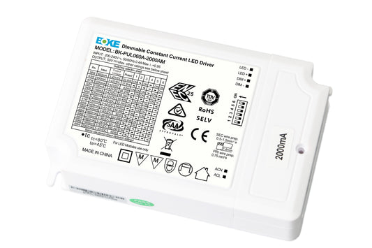 BOKE 60W 2000mA Constant Current LED Driver BK-PUL060A-2000AM | 1-10V Dimmable