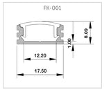 Bright Green LED Linear Profile - FK001-2 metres