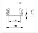 Bright Green LED Linear Profile - FK001-2 metres